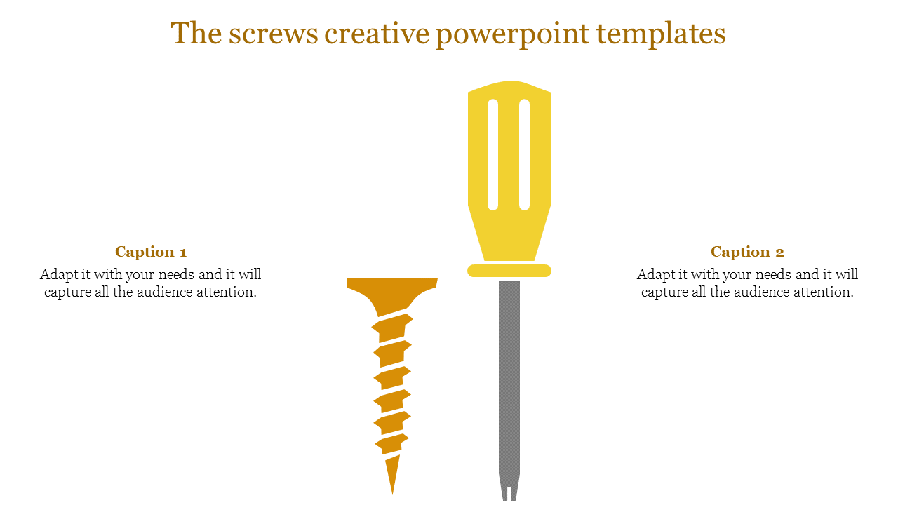 creative powerpoint templates-The screws creative powerpoint templates-Yellow